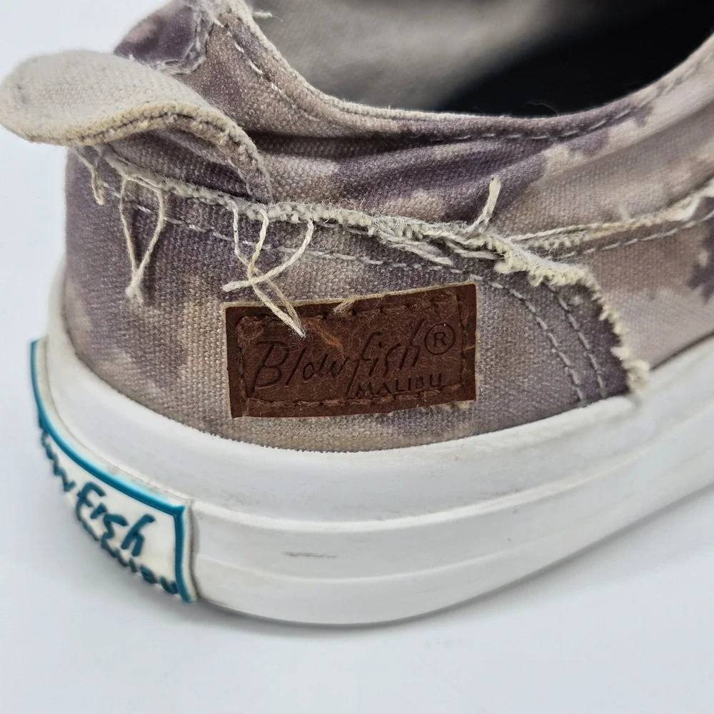 Blowfish Malibu Marley Grey Camo Distressed Slip On Sneaker Canvas Shoes 7